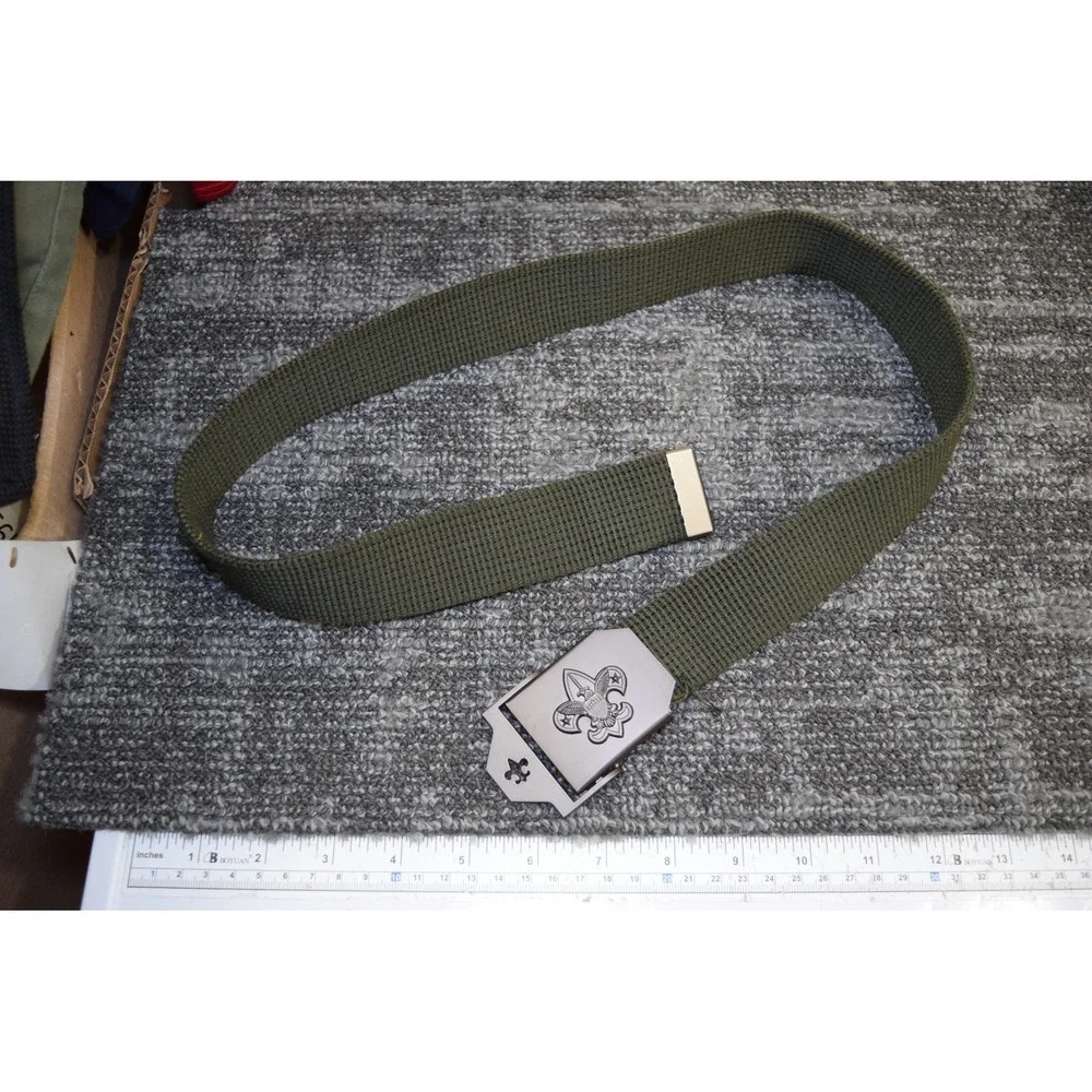 Boy Scout Official Green Official Uniform Belt + Buckle S/M 32